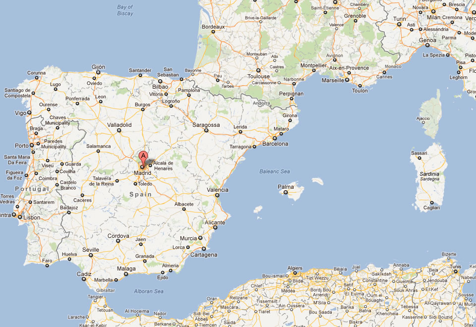 karte von madrid spanien
